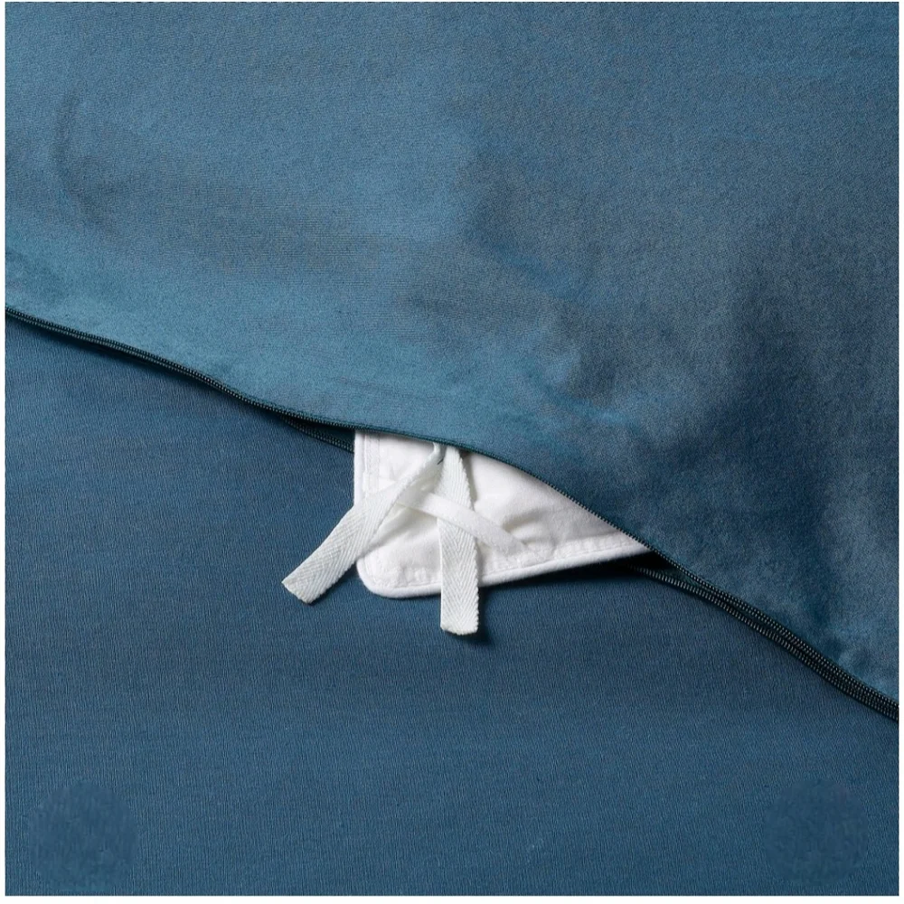 Threshold Washed Cotton Sateen Duvet Cover and Sham Set Indigo